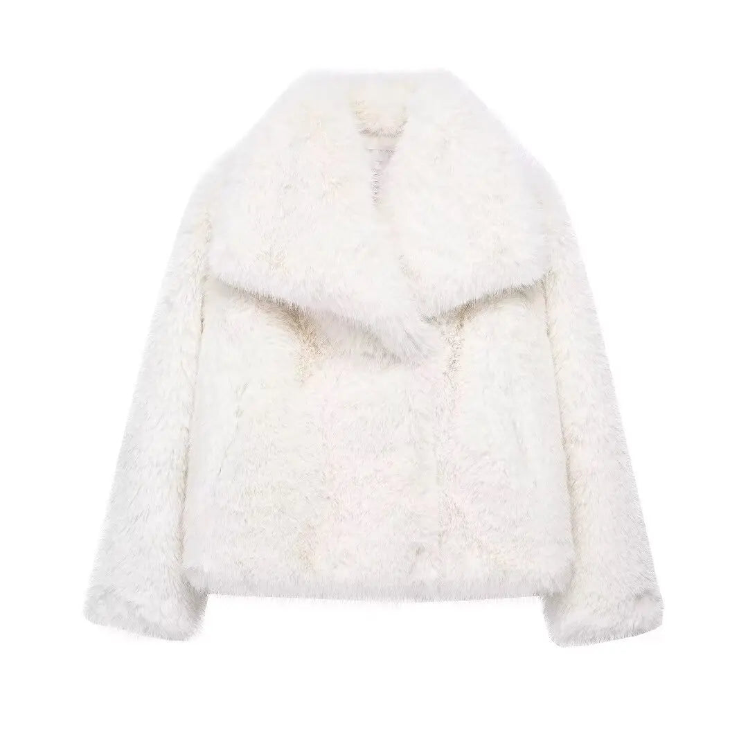 Cropped Faux Fur Jacket