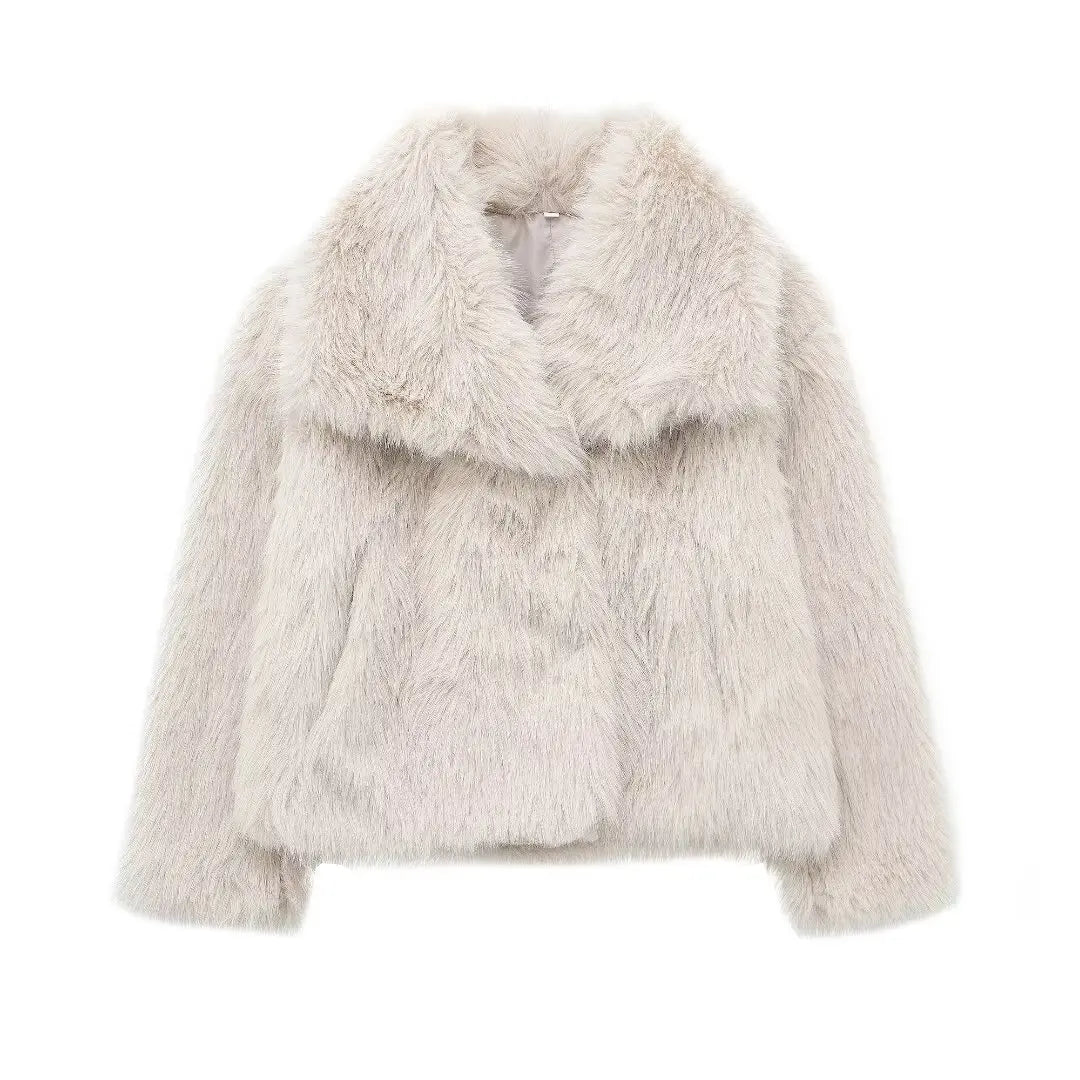 Cropped Faux Fur Jacket