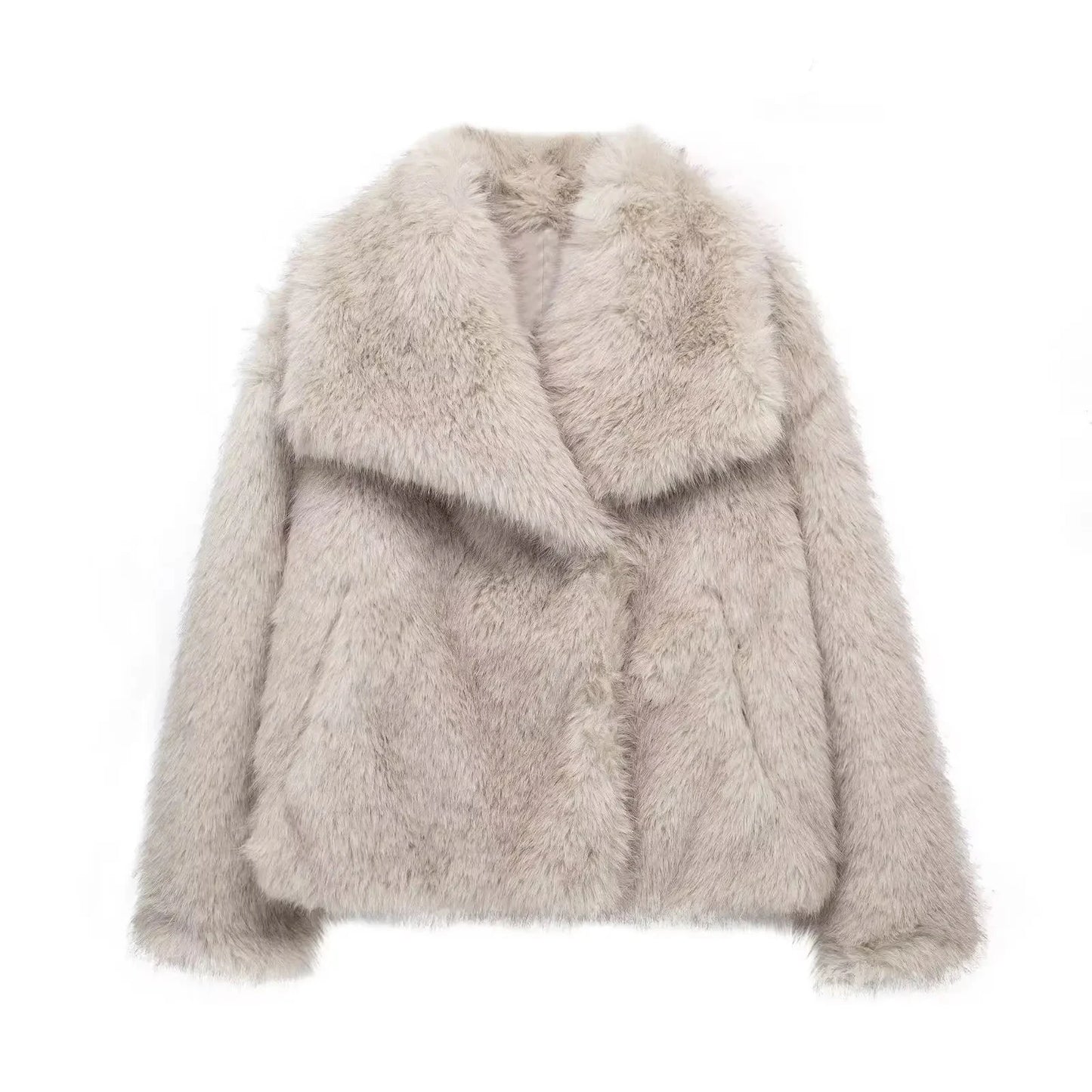 Cropped Faux Fur Jacket