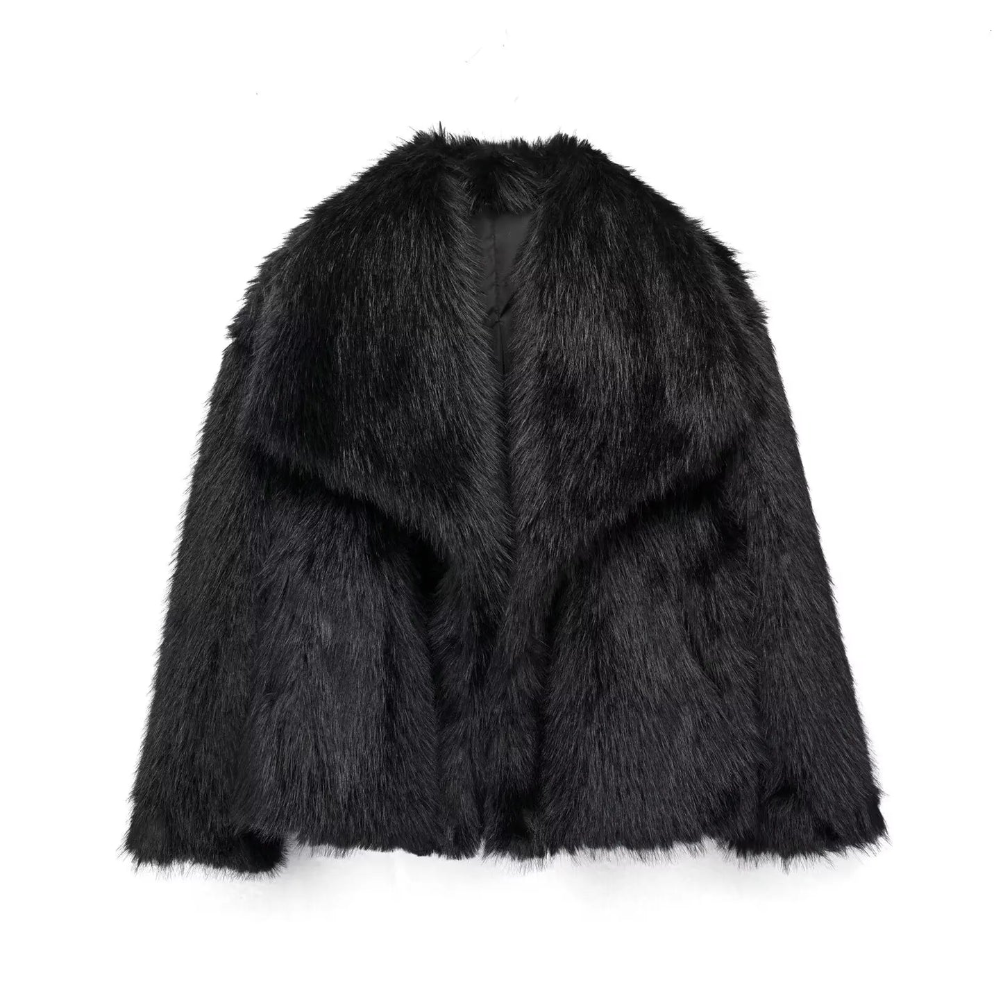 Cropped Faux Fur Jacket